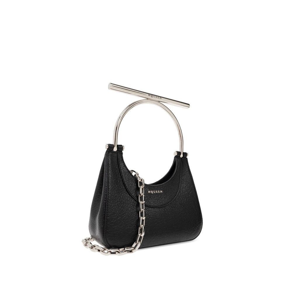 Alexander McQueen Black Lamb Leather Shoulder Bag | Regal Royce