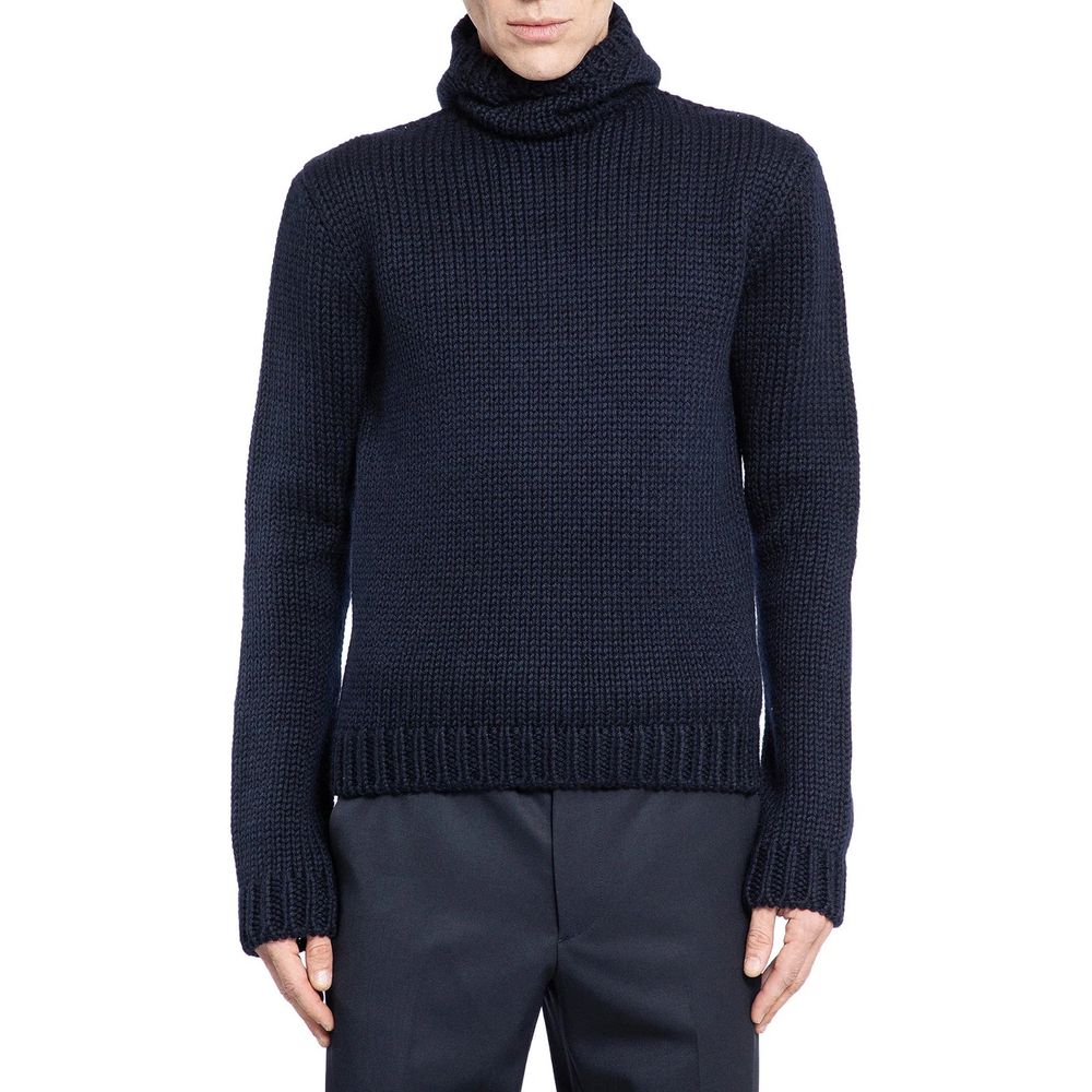 Prada Blue Wool Turtleneck | Regal Royce