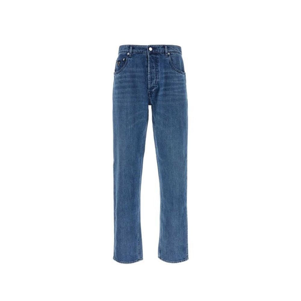 Prada Blue Cotton Straight-Leg Jeans | Regal Royce