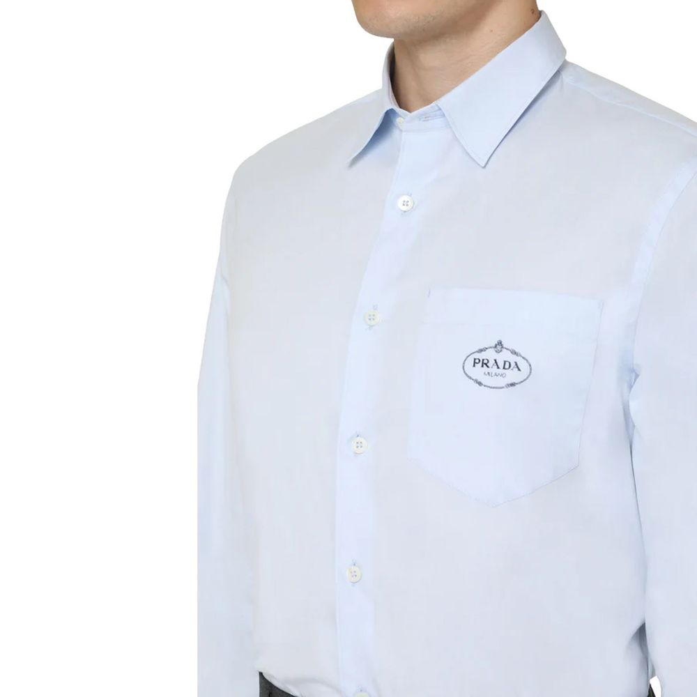 Prada Blue Cotton Dress Shirt | Regal Royce