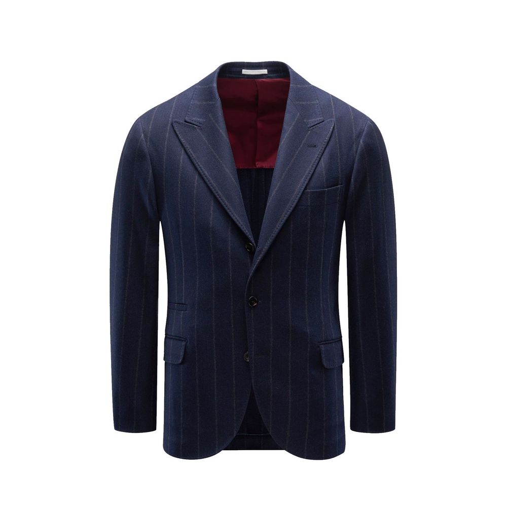 Brunello Cucinelli Blue Virgin Wool Coat | Regal Royce