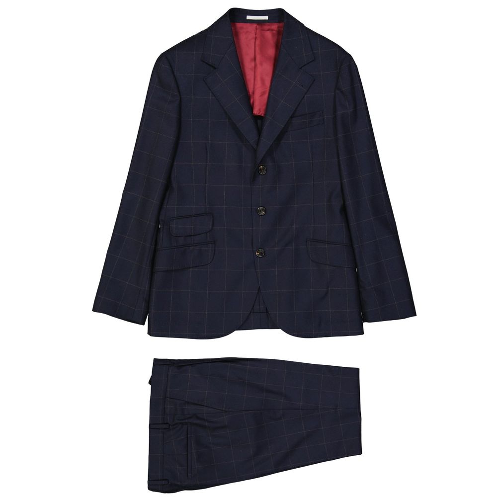 Brunello Cucinelli Blue Wool Two-Piece Suit | Regal Royce