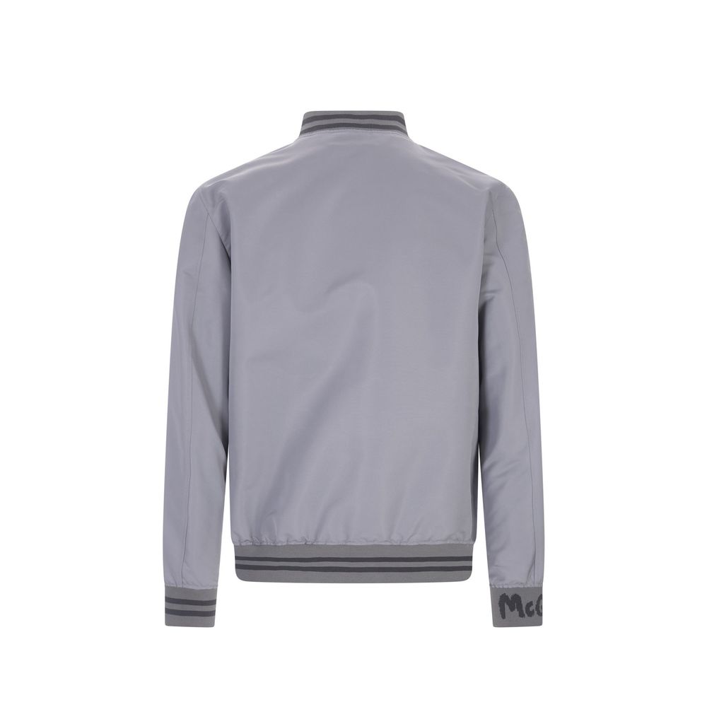 Alexander McQueen Gray Polyester Bomber | Regal Royce