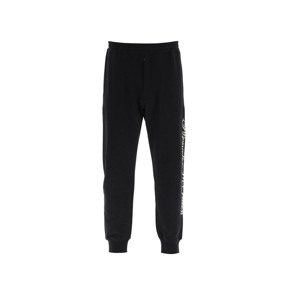 Alexander McQueen Black Cotton Athletic Pants | Regal Royce