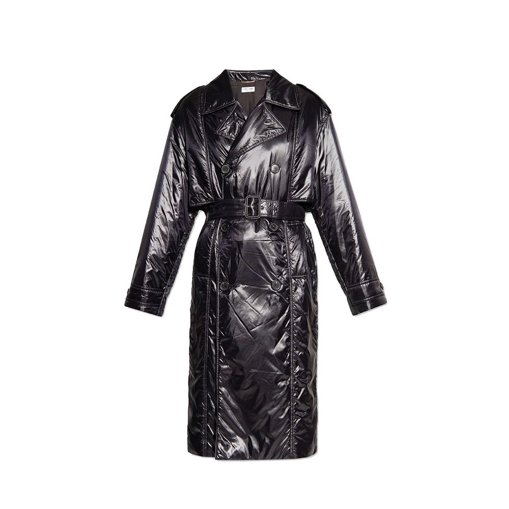 Saint Laurent Black Polyamide Coat | Regal Royce