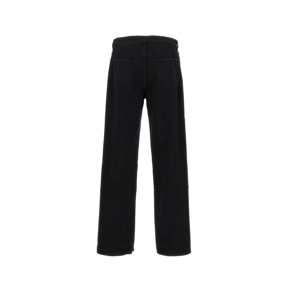 Saint Laurent Black Cotton Relaxed Fit Jeans | Regal Royce