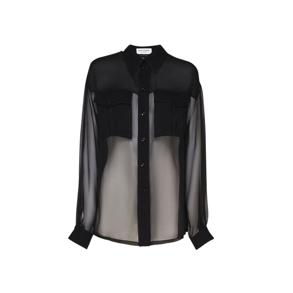 Saint Laurent Black Silk Shirt | Regal Royce