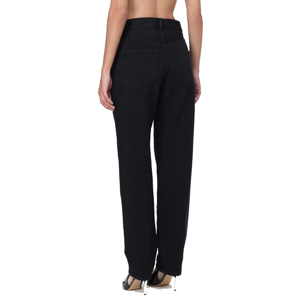Saint Laurent Black Cotton Straight-Leg Jeans | Regal Royce