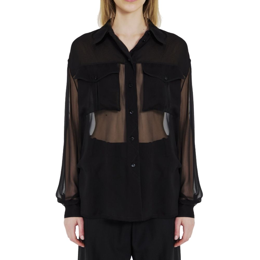 Saint Laurent Black Silk Dress Shirt | Regal Royce
