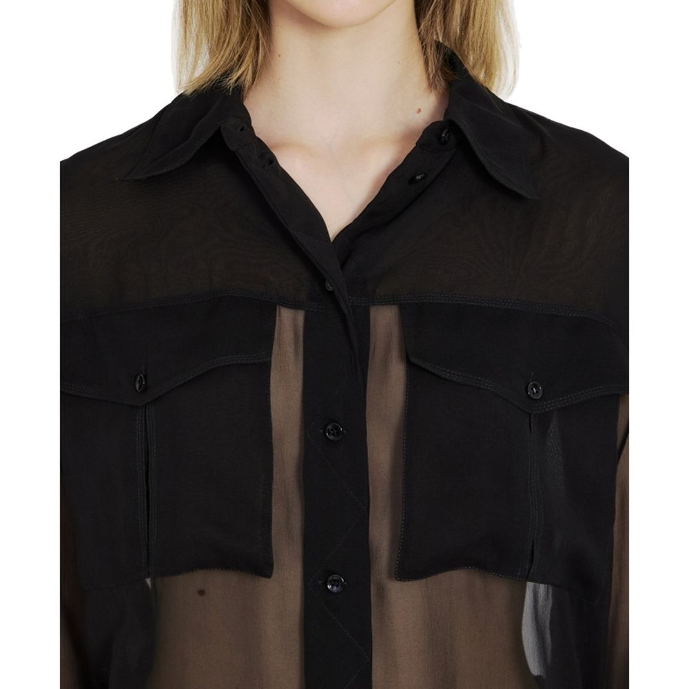 Saint Laurent Black Silk Dress Shirt | Regal Royce