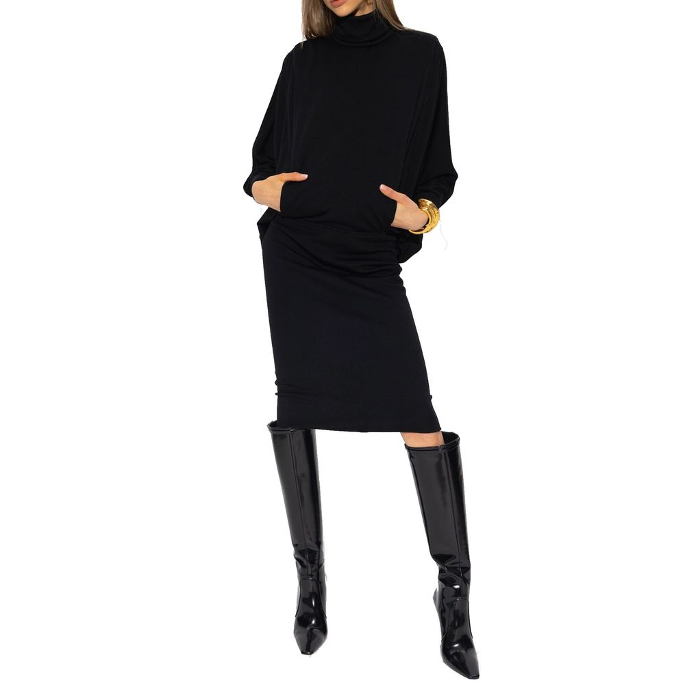 Saint Laurent Black Wool Casual Dress | Regal Royce