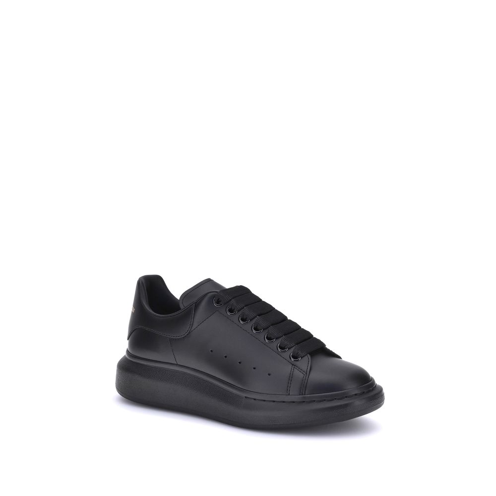 Alexander McQueen Black Calf Leather Bos Taurus Platform Sneakers | Regal Royce