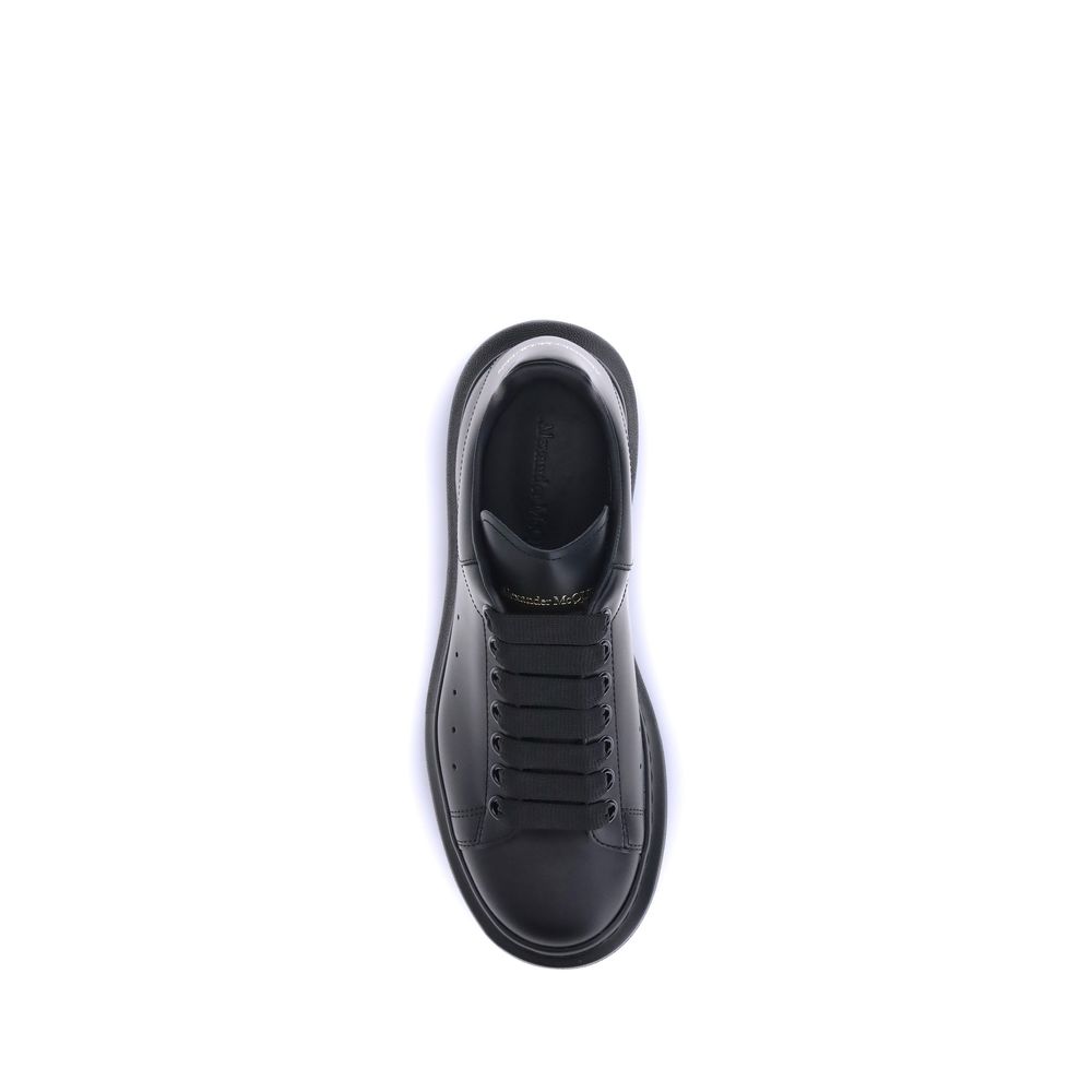 Alexander McQueen Black Calf Leather Bos Taurus Platform Sneakers | Regal Royce