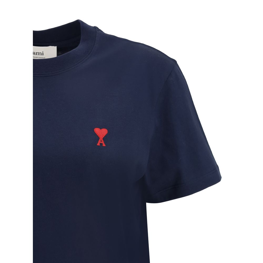 Ami Paris Blue Cotton T-Shirt | Regal Royce