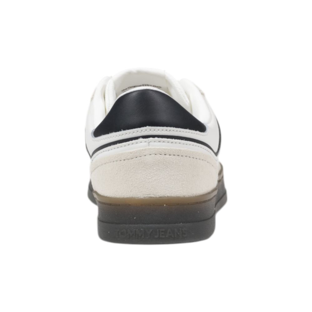 Tommy Hilfiger Jeans Black Leather Low Top Sneakers | Regal Royce