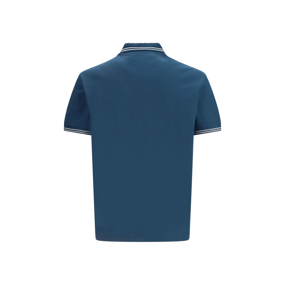Versace Blue Cotton Polo Shirt | Regal Royce