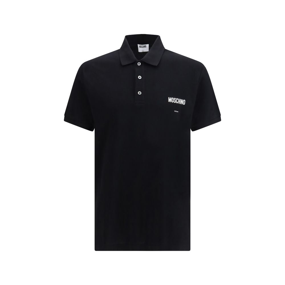 Moschino Black Cotton Polo Shirt | Regal Royce