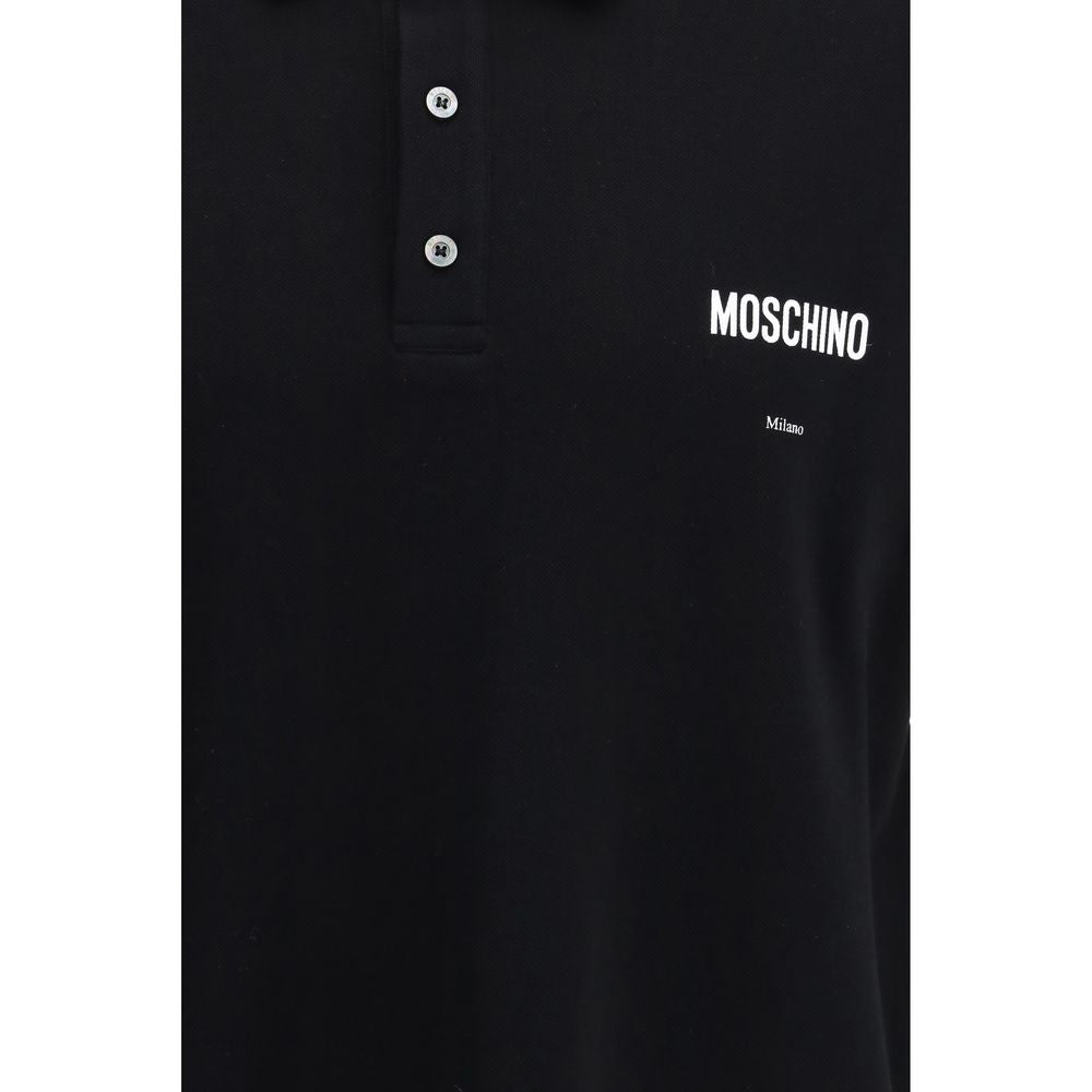 Moschino Black Cotton Polo Shirt | Regal Royce