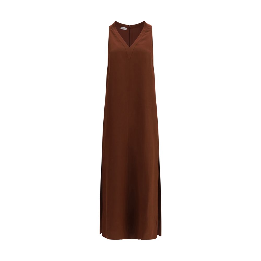 Brunello Cucinelli Brown Viscose Casual Dress | Regal Royce