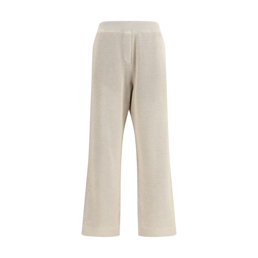 Brunello Cucinelli Beige Cotton Casual Pants | Regal Royce