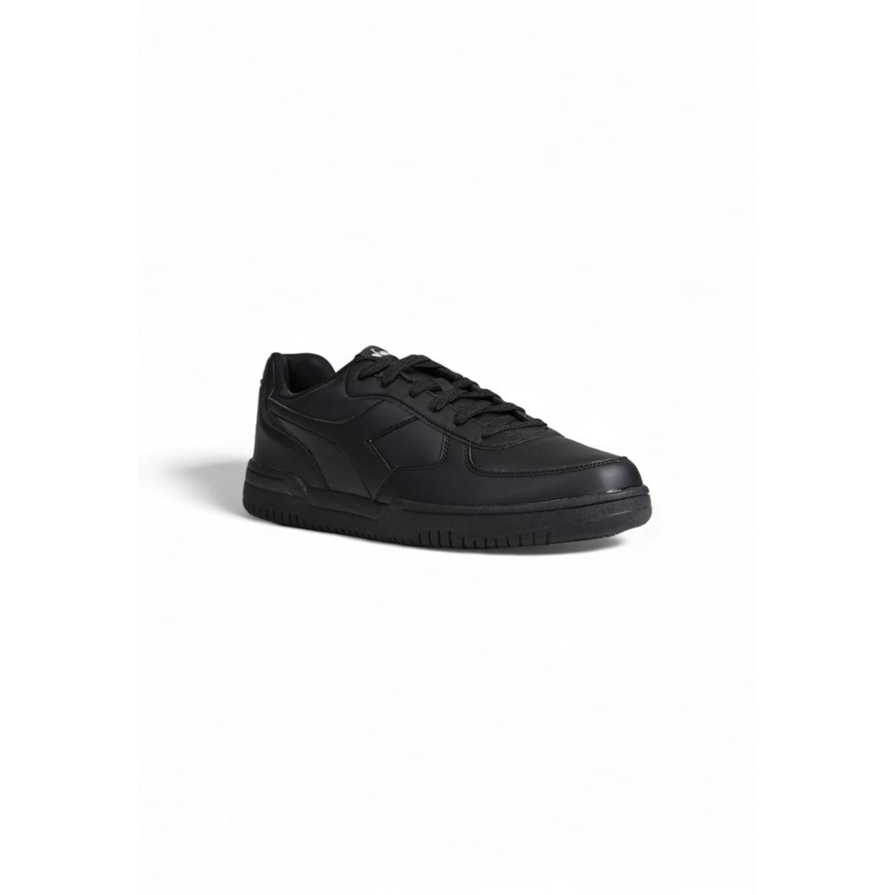 Diadora Black Artificial Leather Low Top Sneakers | Regal Royce