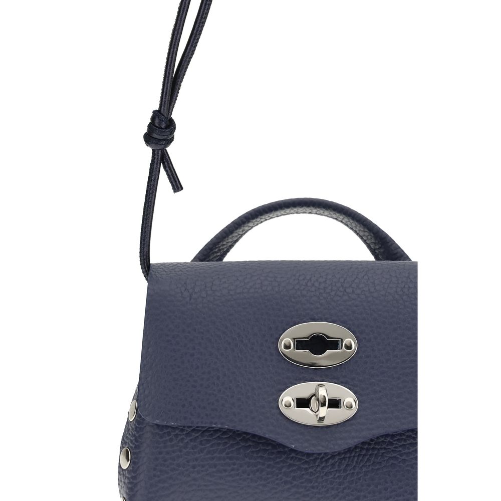 Zanellato Blue Calf Leather Bos Taurus Shoulder Bag | Regal Royce