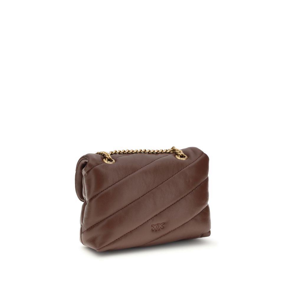 PINKO Brown Calf Leather Bos Taurus Shoulder Bag | Regal Royce