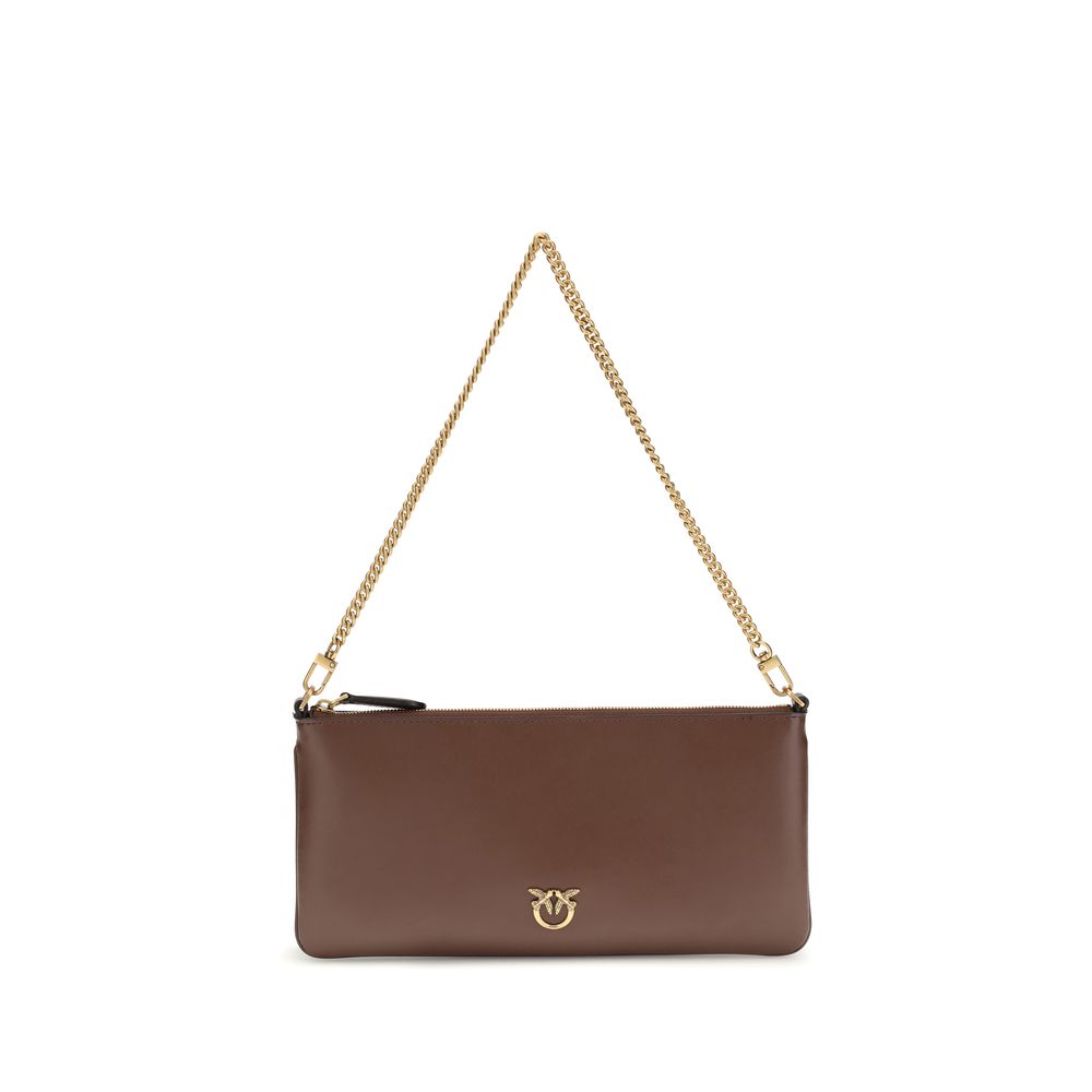 PINKO Brown Calf Leather Bos Taurus Shoulder Bag | Regal Royce