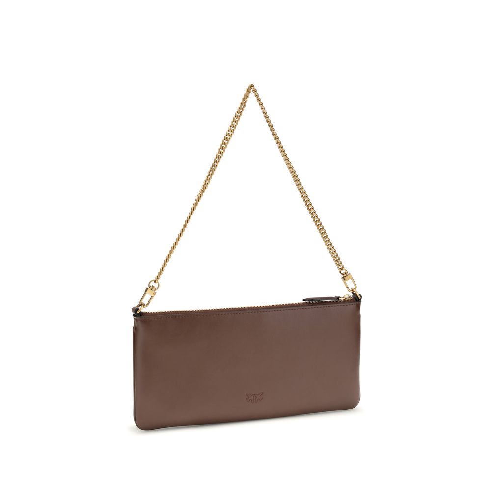 PINKO Brown Calf Leather Bos Taurus Shoulder Bag | Regal Royce