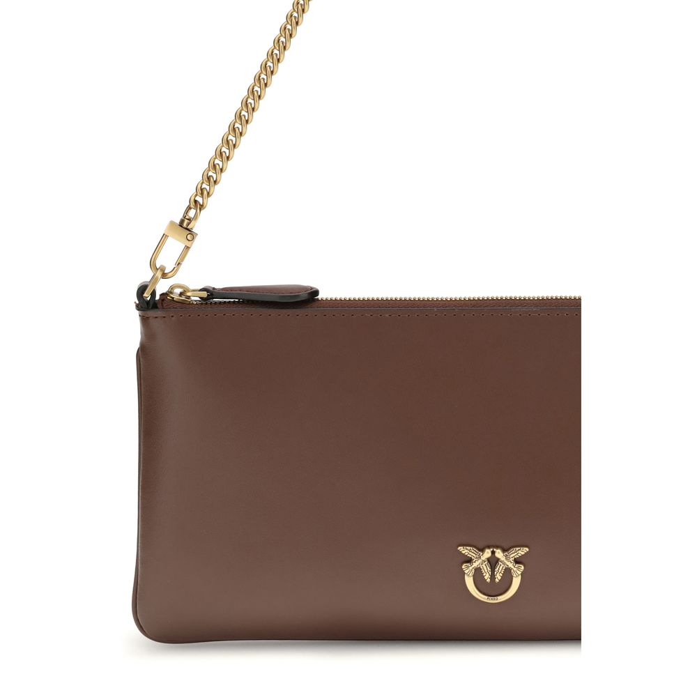 PINKO Brown Calf Leather Bos Taurus Shoulder Bag | Regal Royce