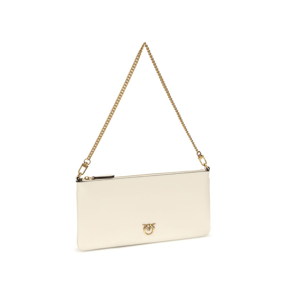 PINKO White Calf Leather Bos Taurus Shoulder Bag | Regal Royce