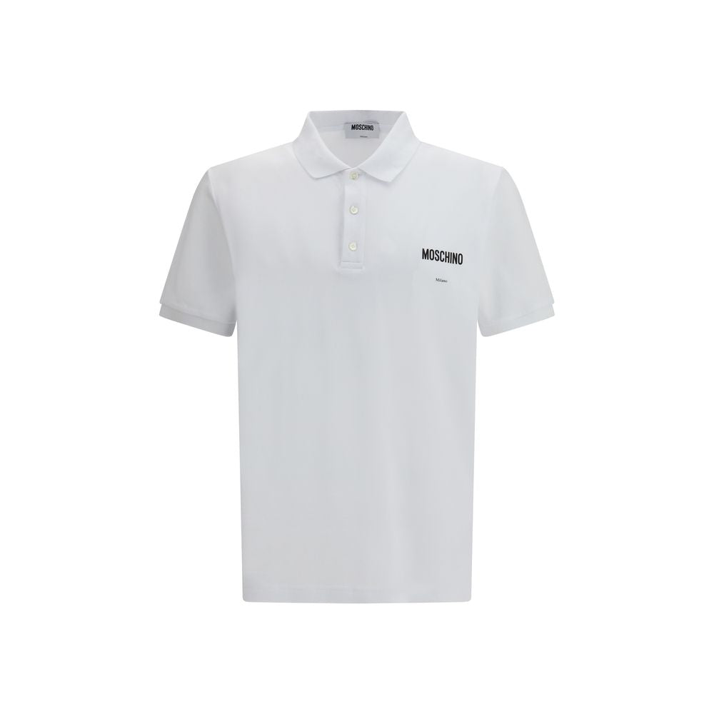Moschino White Cotton Polo Shirt | Regal Royce
