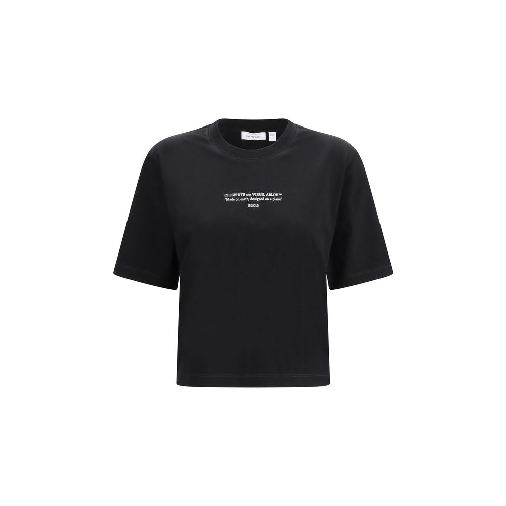 Off-White Black Cotton T-Shirt | Regal Royce
