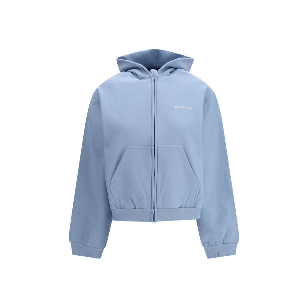 Balenciaga Light Blue Cotton Sweatshirt | Regal Royce