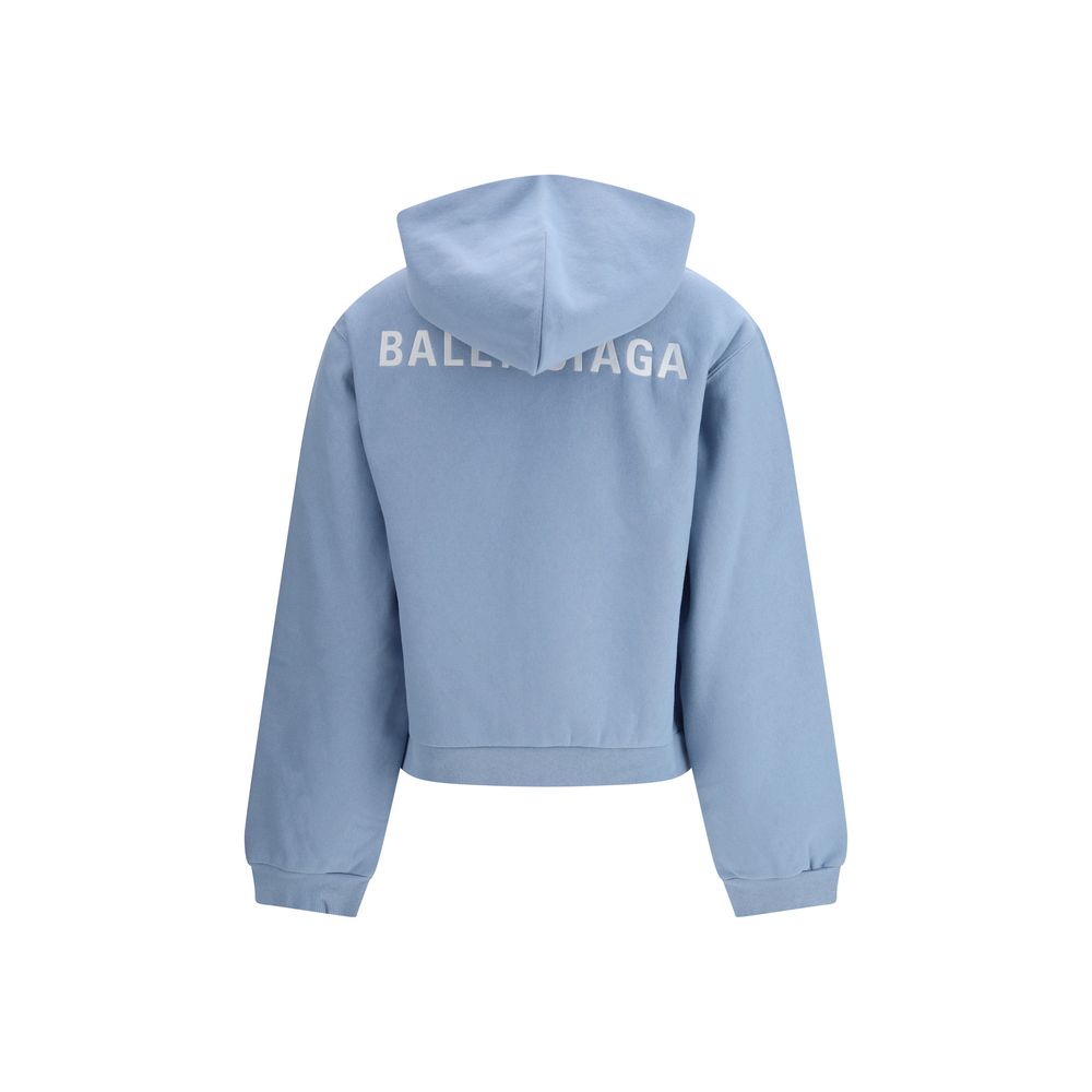 Balenciaga Light Blue Cotton Sweatshirt | Regal Royce
