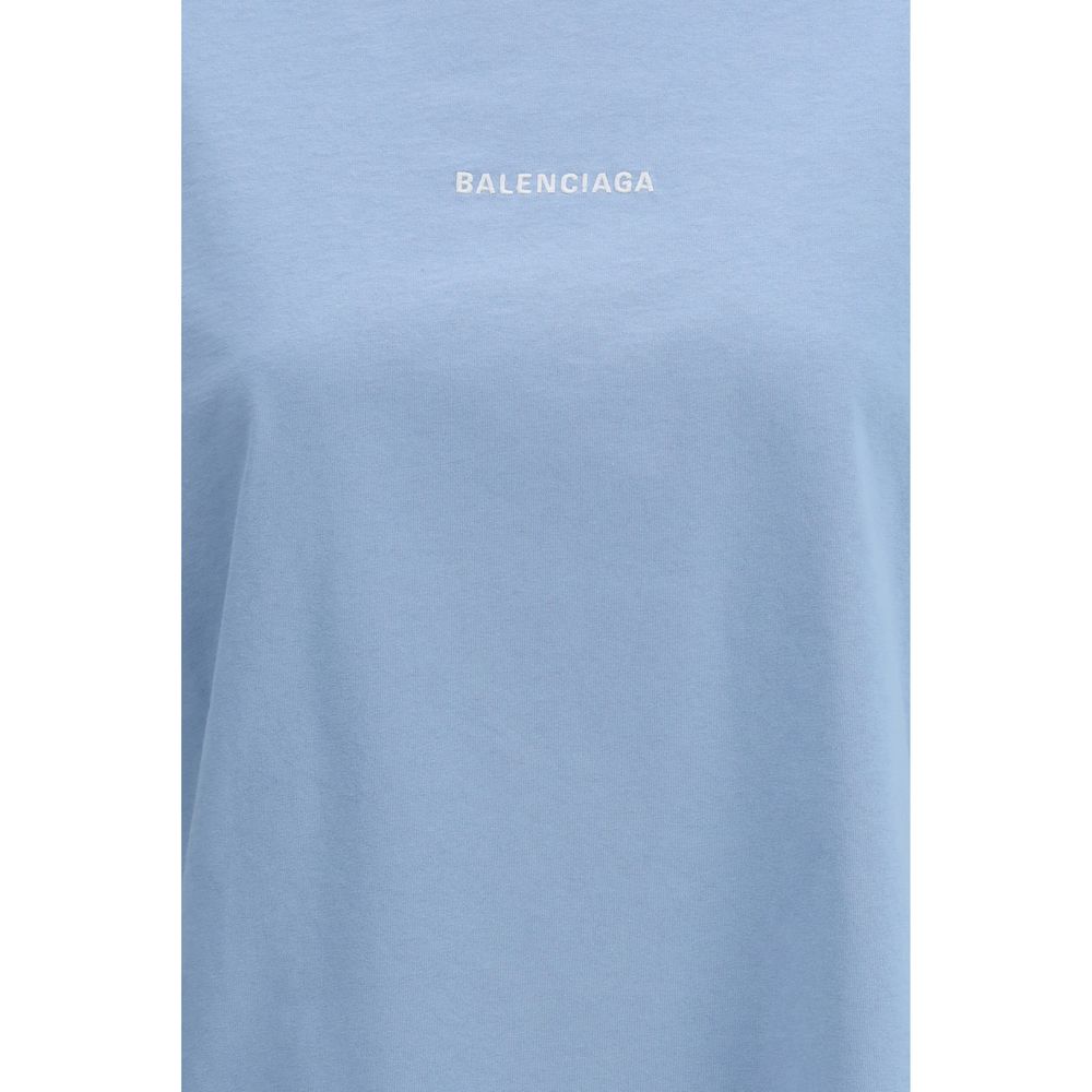 Balenciaga Light Blue Cotton T-Shirt | Regal Royce