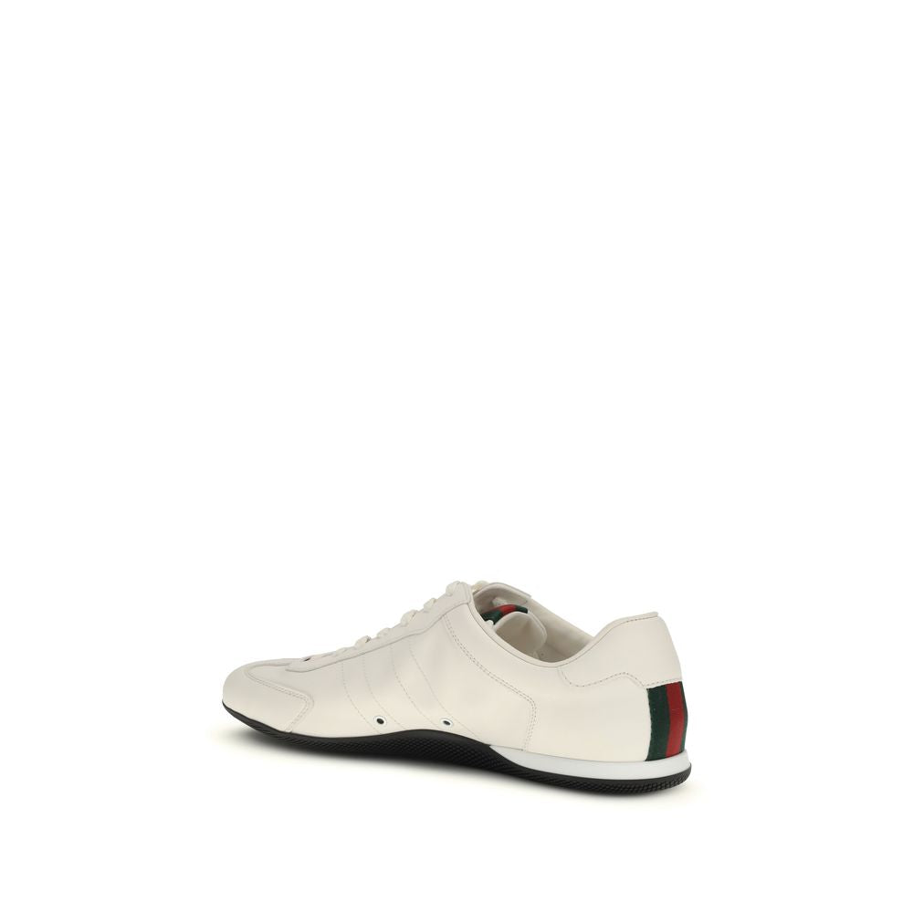 Gucci White Calf Leather Bos Taurus Low Top Sneakers | Regal Royce