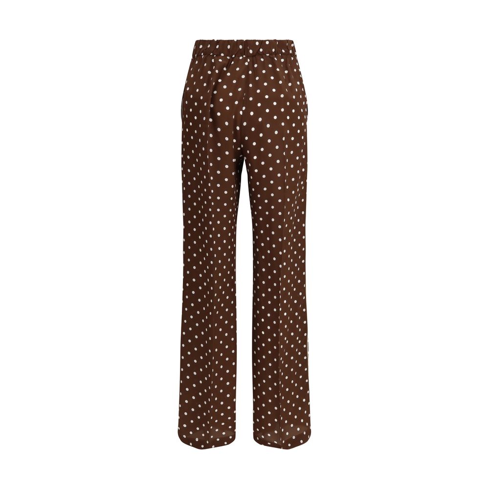 P.A.R.O.S.H. Brown Silk Casual Pants | Regal Royce
