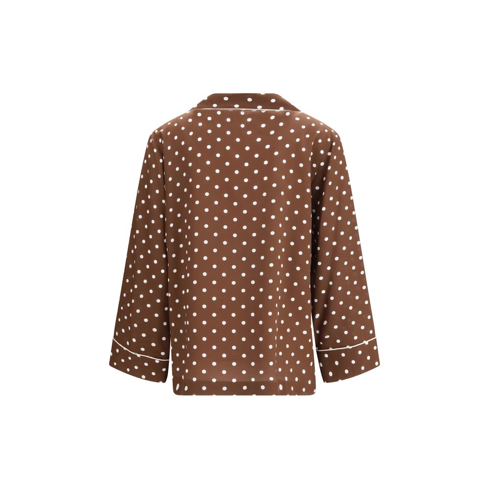 P.A.R.O.S.H. Brown Silk Pattern Shirt | Regal Royce