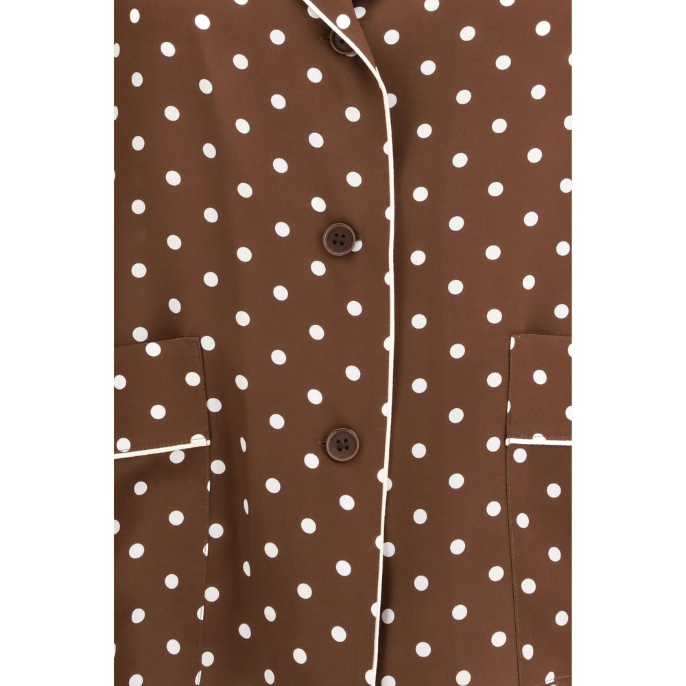 P.A.R.O.S.H. Brown Silk Pattern Shirt | Regal Royce