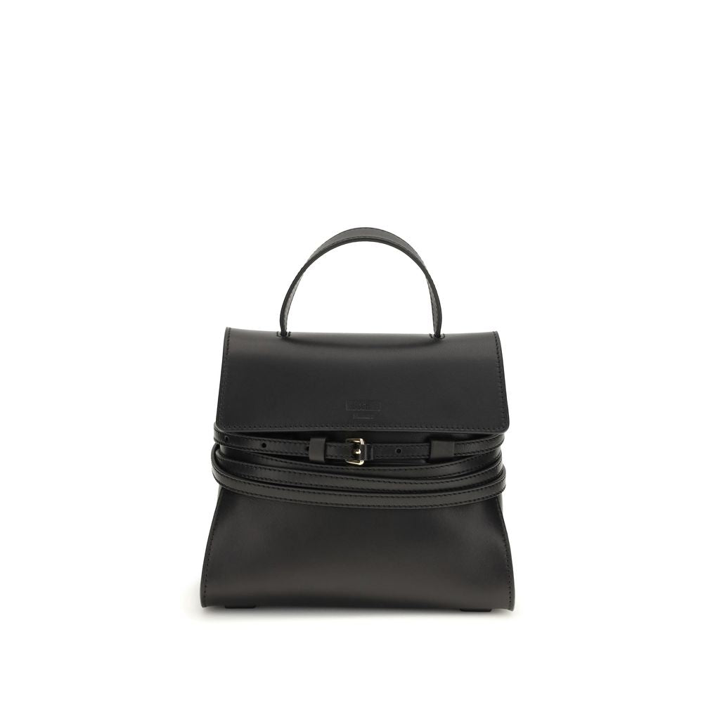 Moschino Black Calf Leather Bos Taurus Handbag | Regal Royce