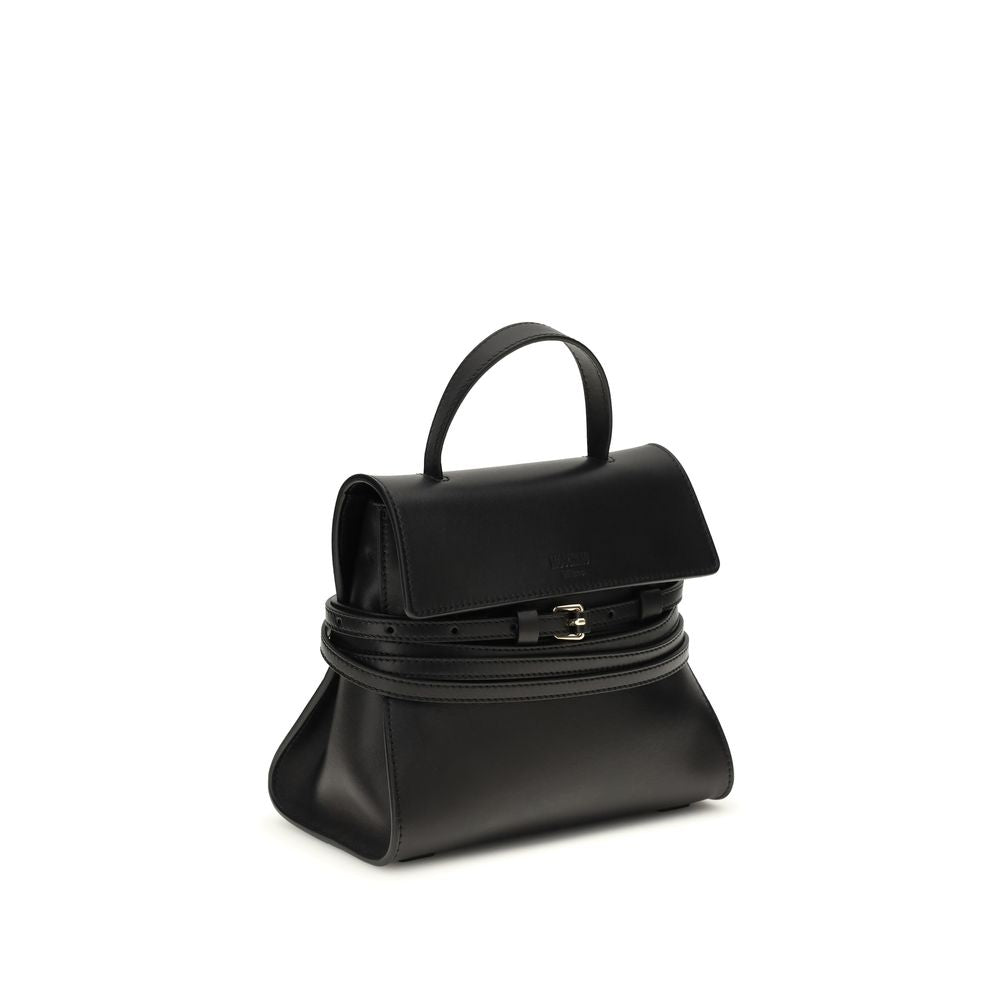 Moschino Black Calf Leather Bos Taurus Handbag | Regal Royce