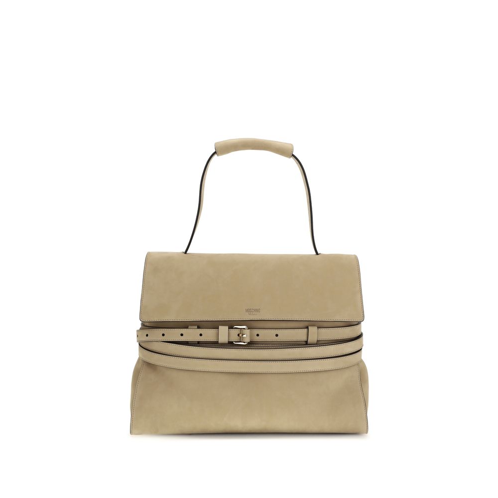 Moschino Beige Calf Leather Bos Taurus Handbag | Regal Royce