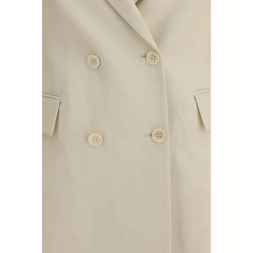 P.A.R.O.S.H. Cream Cotton Blazer | Regal Royce