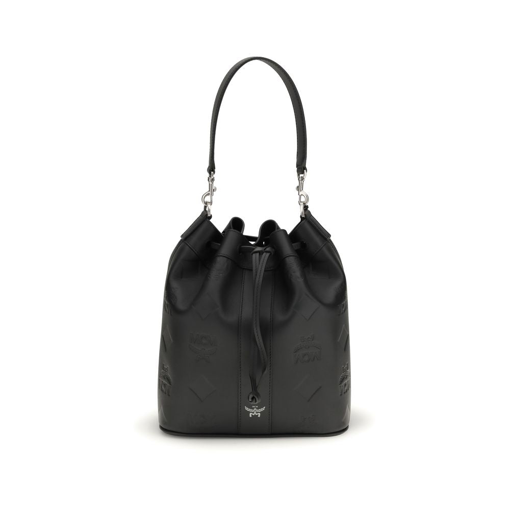 MCM Black Calf Leather Bos Taurus Backet Bag | Regal Royce