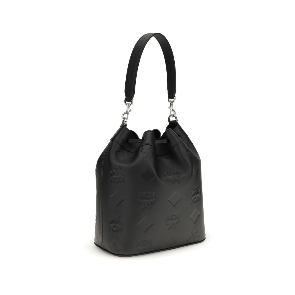MCM Black Calf Leather Bos Taurus Backet Bag | Regal Royce