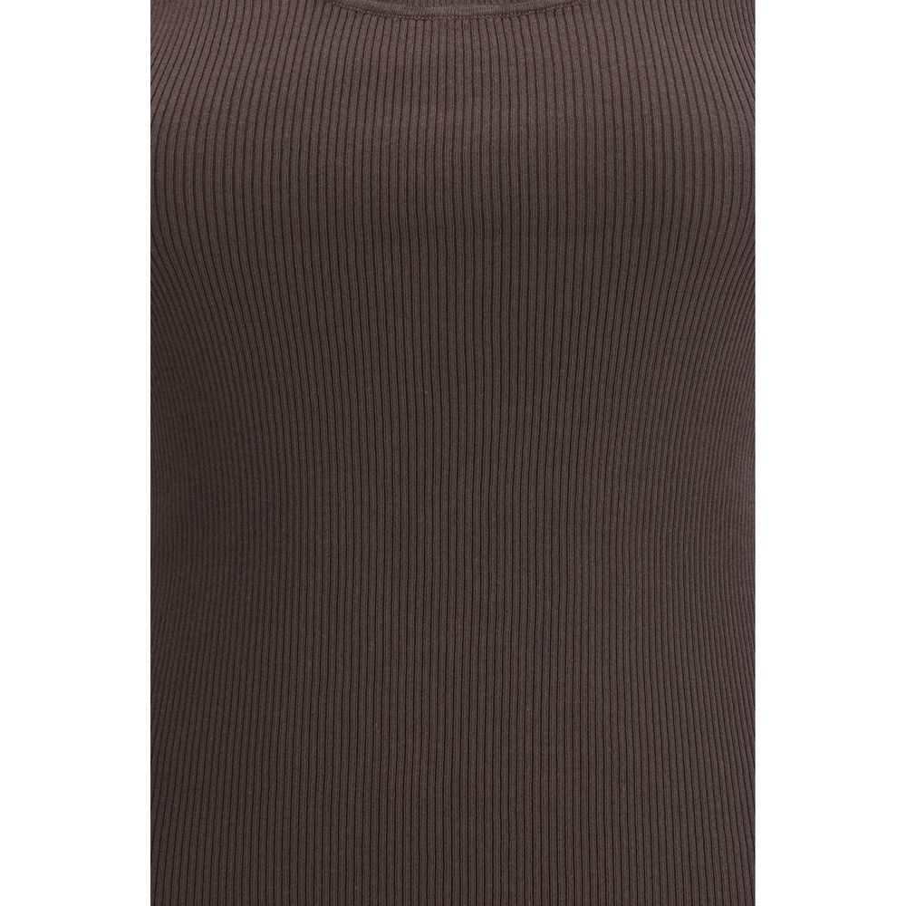 P.A.R.O.S.H. Brown Cotton Tank Tops | Regal Royce