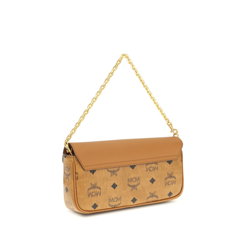 MCM Beige Fabric Shoulder Bag | Regal Royce