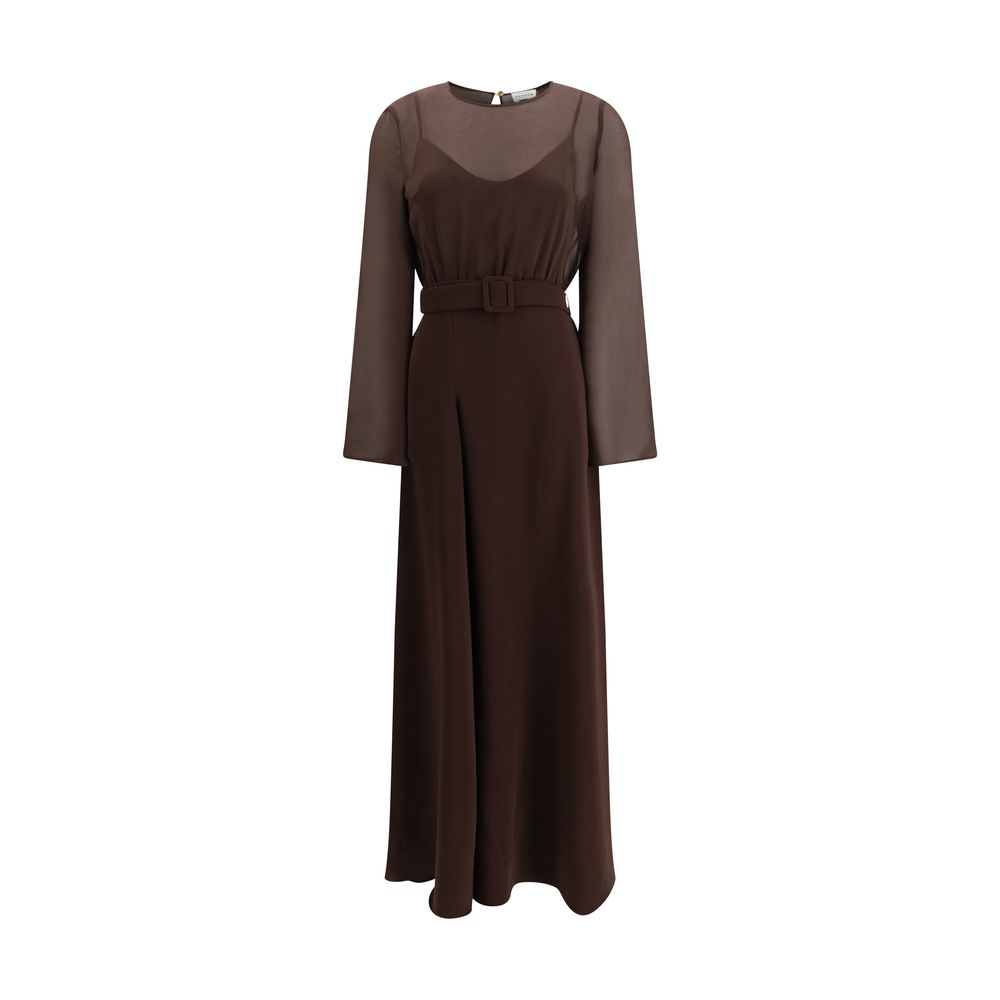 P.A.R.O.S.H. Brown Polyester Casual Dress | Regal Royce