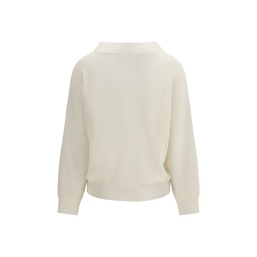 Brunello Cucinelli Cream Cashmere Cashmere Sweater | Regal Royce